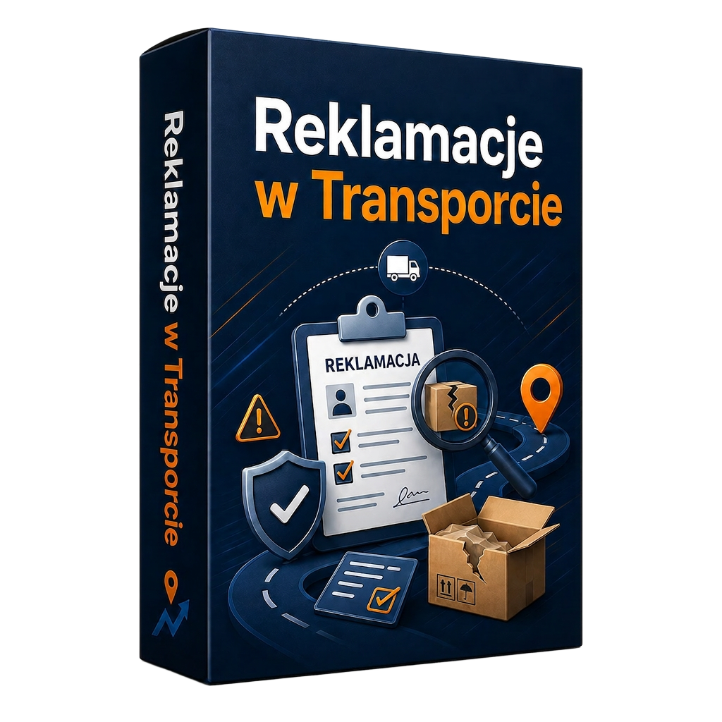 Mockup kursu Reklamacje w Transporcie